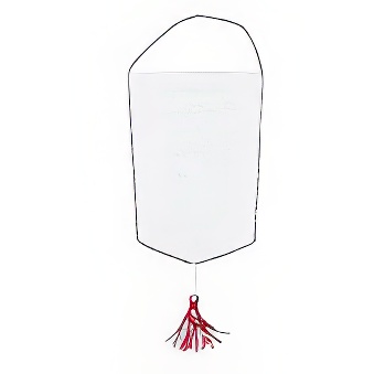 Proporczyk pięciobok z czerwonym obszyciem do sublimacji - 10 szt