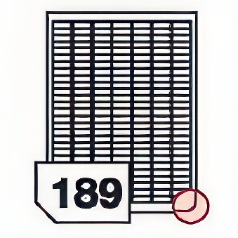 Samoprzylepne etykiety papierowe, zaokrąglone rogi do wszystkich rodzajów drukarek - 189 etykiet na arkuszu