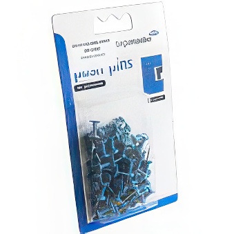 Niebieskie pinezki beczułki do tablic korkowych - 50 szt.