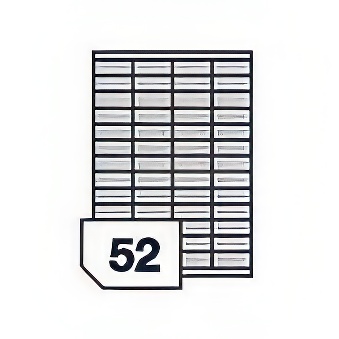 Samoprzylepne etykiety papierowe, ekonomiczne do wszystkich rodzajów drukarek - 52 etykiety na arkuszu