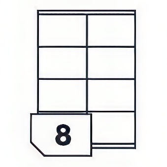 Samoprzylepne etykiety papierowe fotograficzne do drukarek atramentowych - 8 etykiet na arkuszu