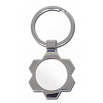 Brelok metalowy w kształcie kwiatka do sublimacji i graweru