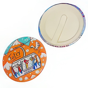 Elementy do składania przypinek z bezpiecznym zapięciem