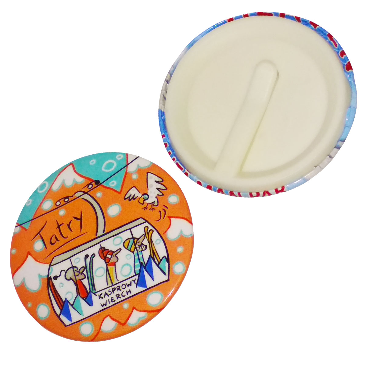 Elementy do składania przypinek z bezpiecznym zapięciem