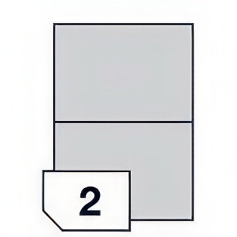 Samoprzylepne etykiety papierowe, wielokrotnego odklejania do wszystkich rodzajów drukarek - 2 etykiety na arkuszu