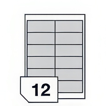 Samoprzylepne, kryjące etykiety papierowe do wszystkich rodzajów drukarek - 12 etykiet na arkuszu