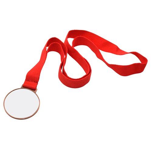 Medal z czerwoną wstążką do sublimacji i graweru