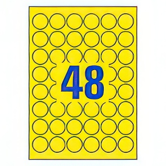 Samoprzylepne trwałe etykiety Heavy Duty foliowe poliestrowe do drukarek laserowych monochromatycznych i kopiarek - 48 etykiet na arkuszu