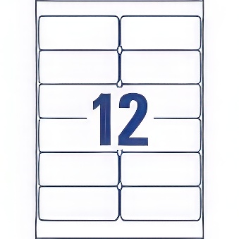 Samoprzylepne usuwalne etykiety Heavy Duty foliowe poliestrowe do drukarek laserowych i kopiarek - 12 etykiet na arkuszu