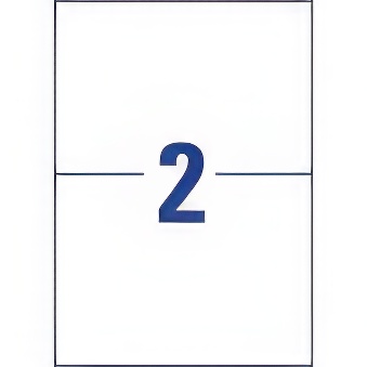 Samoprzylepne usuwalne etykiety Heavy Duty foliowe poliestrowe do drukarek laserowych i kopiarek - 2 etykiety na arkuszu