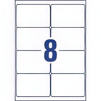 Samoprzylepne trwałe etykiety Ultra Resistant foliowe polietylenowe do drukarek laserowych i kopiarek - 8 etykiet na arkuszu