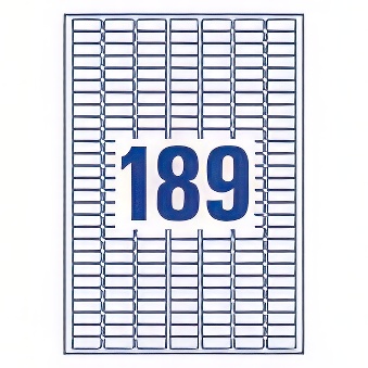 Samoprzylepne etykiety papierowe do trudnych powierzchni do wszystkich rodzajów drukarek - 189 etykiet na arkuszu