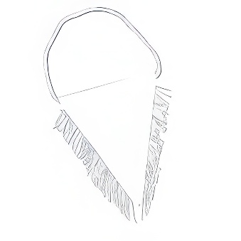 Proporczyk "trójkąt" z białymi frędzlami do sublimacji - 25 sztuk