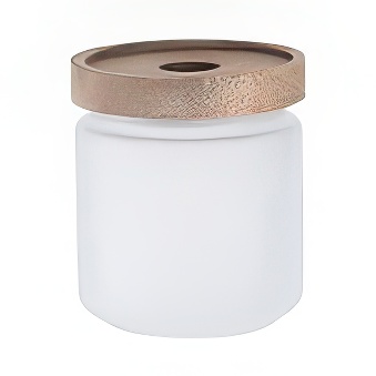 Pojemnik szklany z drewnianą pokrywką do sublimacji