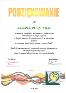 Podziękowania z Przedszkola w Bełchatowie Piłkarskie emocje w Tomaszowie Mazowieckim